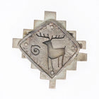 Native American sterling silver petroglyph overlay deer/moose pin/brooch - Estate Fresh Austin