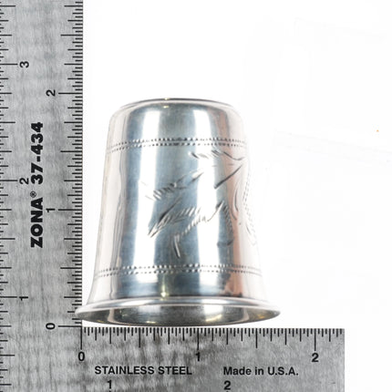 3 Antique Russian 84 Silver Shot glasses Kiddush Cup Sterling - Estate Fresh Austin