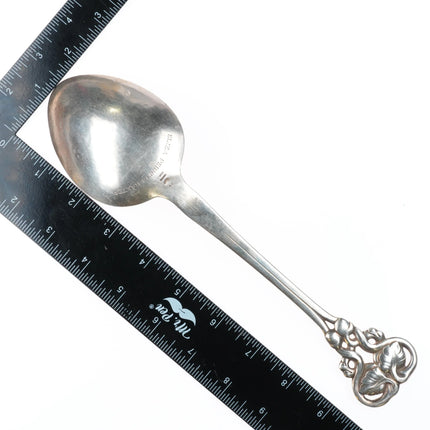 c1920 Antique Georg Jensen Salad serving fork/spoon set sterling silver