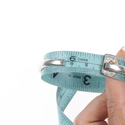 6.75" Southwestern sterling silver spiderweb turquoise, lapis cuff bracelet - Estate Fresh Austin
