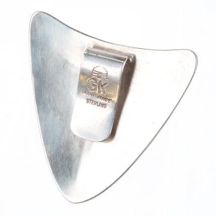 50's-60's George Kee Navajo White Hogan Shop Modernist sterling silver pendant