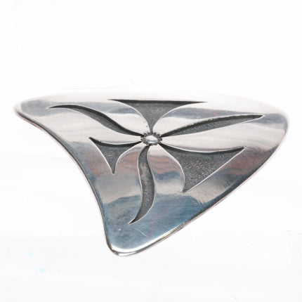 50's-60's George Kee Navajo White Hogan Shop Modernist sterling silver pendant