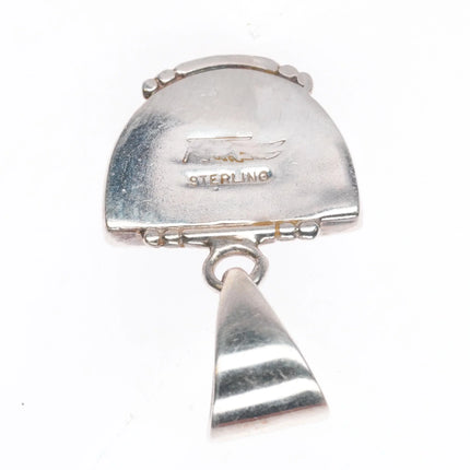 Ray Tracey Knifewing sterling silver, turquoise, lapis channel inlay pendant