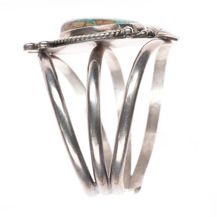 6.1" Vintage Navajo Royston Turquoise cuff bracelet sterling silver c1970's - Estate Fresh Austin