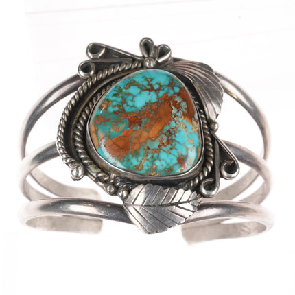 6.1" Vintage Navajo Royston Turquoise cuff bracelet sterling silver c1970's - Estate Fresh Austin