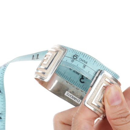 6.7" Heavy Ray Scott Navajo sterling silver purple Charoite cuff bracelet - Estate Fresh Austin