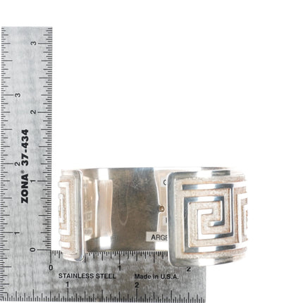 6.7" Heavy Ray Scott Navajo sterling silver purple Charoite cuff bracelet - Estate Fresh Austin