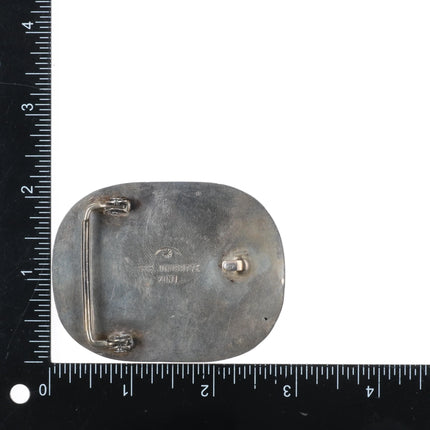 Silas & Bertie Ohmsatte Zuni sterling silver, turquoise, arrowhead belt buckle - Estate Fresh Austin