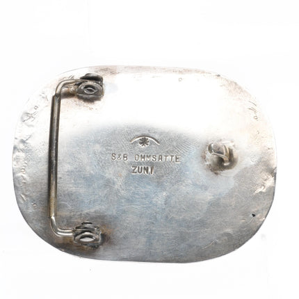 Silas & Bertie Ohmsatte Zuni sterling silver, turquoise, arrowhead belt buckle - Estate Fresh Austin