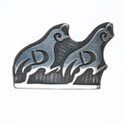 Bernard Dawahoya Hopi Overlay Gambel's quails pin/brooch sterling silver