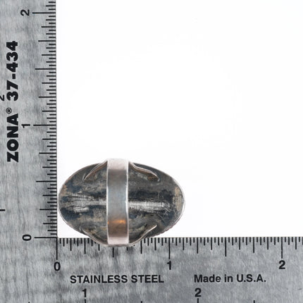 sz7.5 Vintage Waterweb turquoise Navajo sterling silver ring mid century