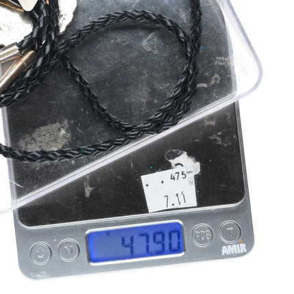 1991 Navajo sterling silver Golden Eagle trading company bolo concho bolo tie