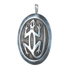 Large Bernard Dawahoya Hopi overlay lizard pendant sterling silver