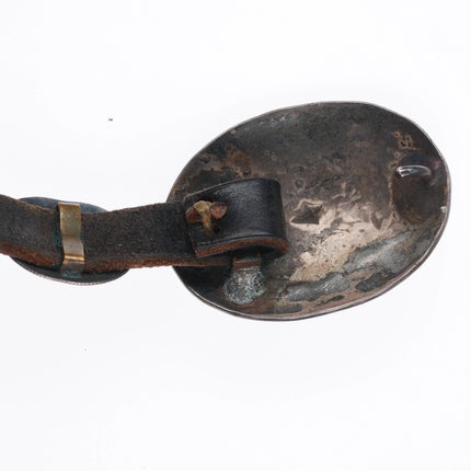 40" Vintage Navajo Slim hand stamped sterling silver coin concho belt/hatband