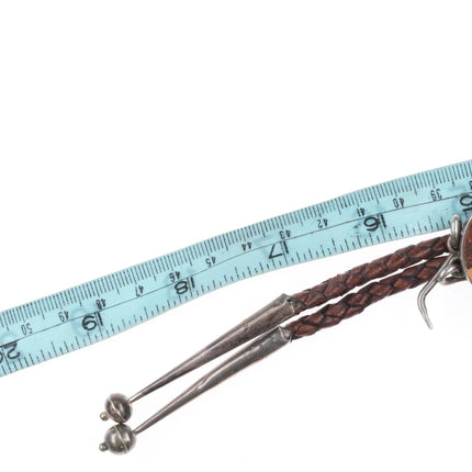 Vintage Bisbee Bob Arizona Sterling silver, turquoise, shard kokopelli bolo tie - Estate Fresh Austin