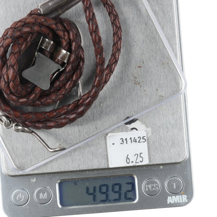 Vintage Bisbee Bob Arizona Sterling silver, turquoise, shard kokopelli bolo tie - Estate Fresh Austin