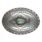 Herbert Cayatineto Navajo Large Sterling silver Royston turquoise belt buckle - Estate Fresh Austin