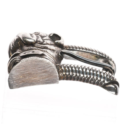 Retro Barry Kieselstein Cord sterling silver figural bulldog belt buckle - Estate Fresh Austin