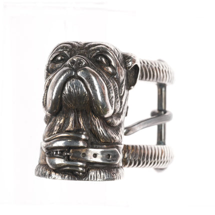 Retro Barry Kieselstein Cord sterling silver figural bulldog belt buckle - Estate Fresh Austin