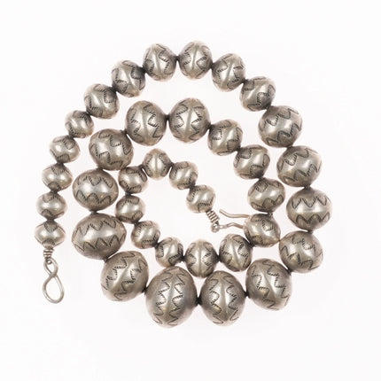 Amazing Vintage Hand Stamped Navajo pearl beaded necklace - Estate Fresh Austin