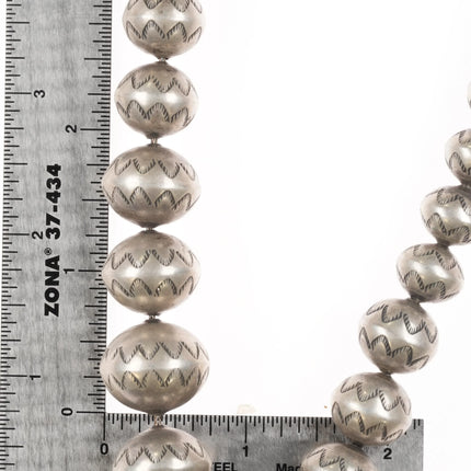 Amazing Vintage Hand Stamped Navajo pearl beaded necklace - Estate Fresh Austin