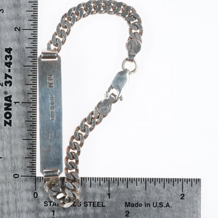 6.75" Ken Romero Taos/Laguna puebl sterling silver/14k cobblestone link bracelet