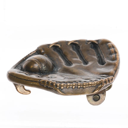Retired James Avery bronze baseball/Softball glove belt buckle - Estate Fresh Austin