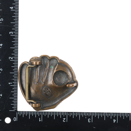 Retired James Avery bronze baseball/Softball glove belt buckle - Estate Fresh Austin