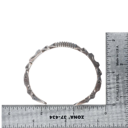 6" Alfred Martinez Navajo Sterling silver carinated cuff bracelet