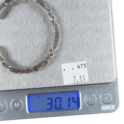 6" Alfred Martinez Navajo Sterling silver carinated cuff bracelet