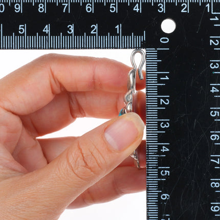 1970's Dee Morris Morenci Turquoise sterling silver Repousse bump out pendant