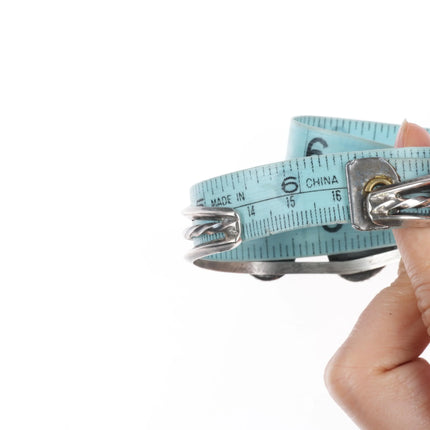 6.35" Vintage Navajo 3 stone Kingman Turquoise sterling silver cuff bracelet - Estate Fresh Austin