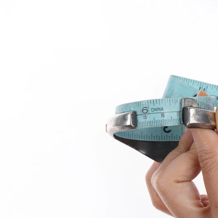 6.75" 1960's Native American sterling silver cobblestone cuff bracelet turquoise - Estate Fresh Austin