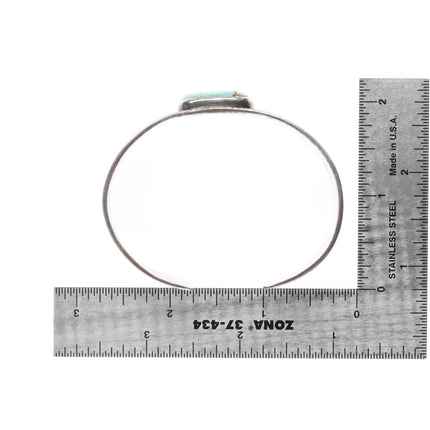 6.5" c1920 Antique Historic Navajo ingot silver #8 turquoise cuff bracelet - Estate Fresh Austin