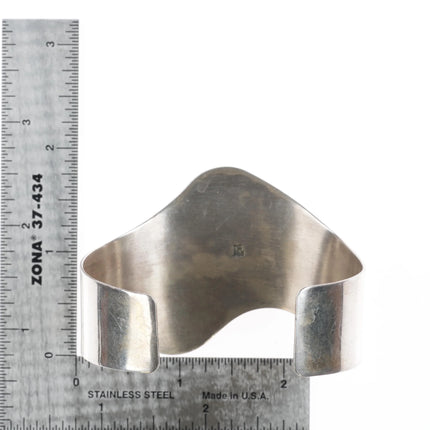 6.8" Retro Desert Rose Trading Sterling silver Baroque pearl cuff bracelet - Estate Fresh Austin