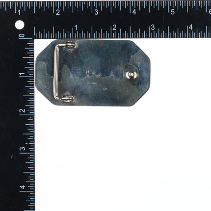 Becenti Navajo warrior sterling silver belt buckle