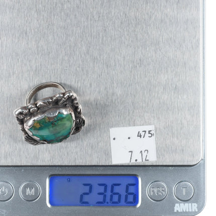 sz7 Chief Shatka Bear-Step sterling silver and turquoise ring ingot