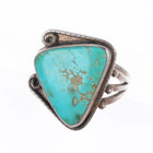 sz7.75 Vintage Navajo  high grade Royston turquoise sterling silver ring