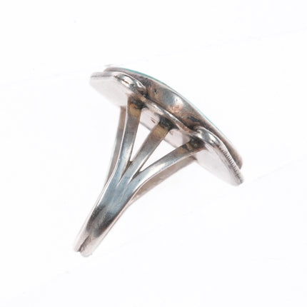 sz7.75 Vintage Navajo  high grade Royston turquoise sterling silver ring