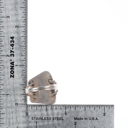 sz7.75 Vintage Navajo  high grade Royston turquoise sterling silver ring