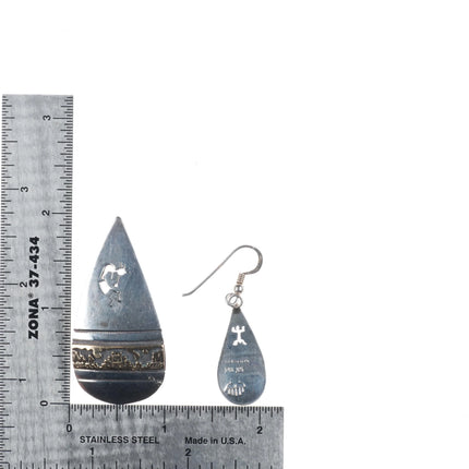 TC Cast Southwestern sterling silver 14k gold pendant/earrings set rug/caves