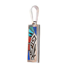 Cecil Ashley Navajo sterling silver inlay overlay pendant turquoise/coral