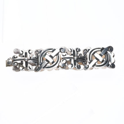 7" c1960's Mexican sterling silver modernist link bracelet