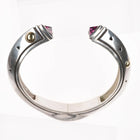 John Atencio 18k gold/Sterling silver modernist amethyst clamper cuff bracelet