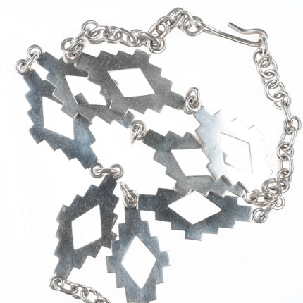 Huge Esther Wood Navajo sterling silver multi-stone Yei pendant/2 necklaces