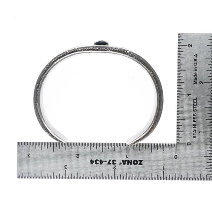 6.5" Michael Little Elk Sugilite, Tourmaline sterling silver cuff bracelet