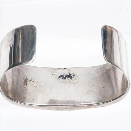 7.2" Vintage Ohmsatte Zuni sterling silver Apache Ghan dancer cuff bracelet