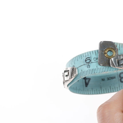 6.1" Kee Yazzie Navajo Petroglyph cuff bracelet sterling silver