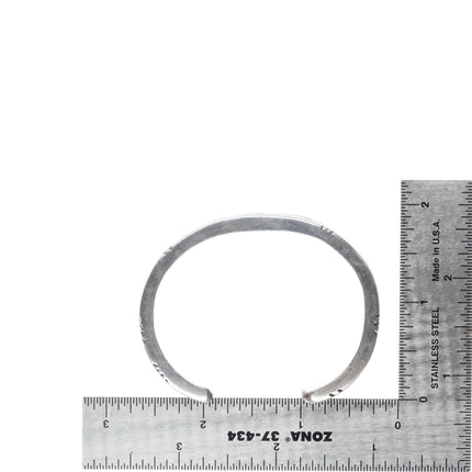 6" Jimmie King Jr Navajo sterling silver, coral, lapis, turquoise cuff bracelet