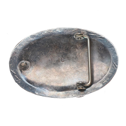 Big Della & Presley Curley, Navajo sterling silver vintage belt buckle turquoise